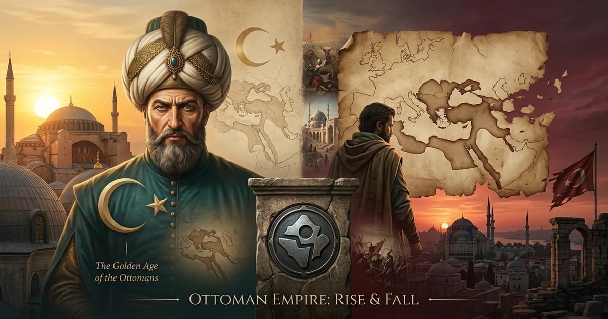 History blog thumbnail featuring Ottoman Empire era architecture illustration